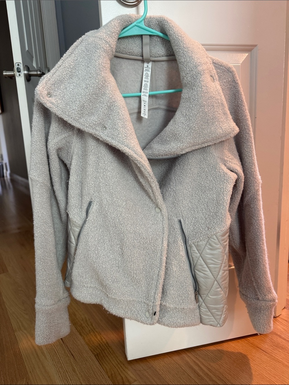 lululemon athletica Light Gray Sherpa Jacket